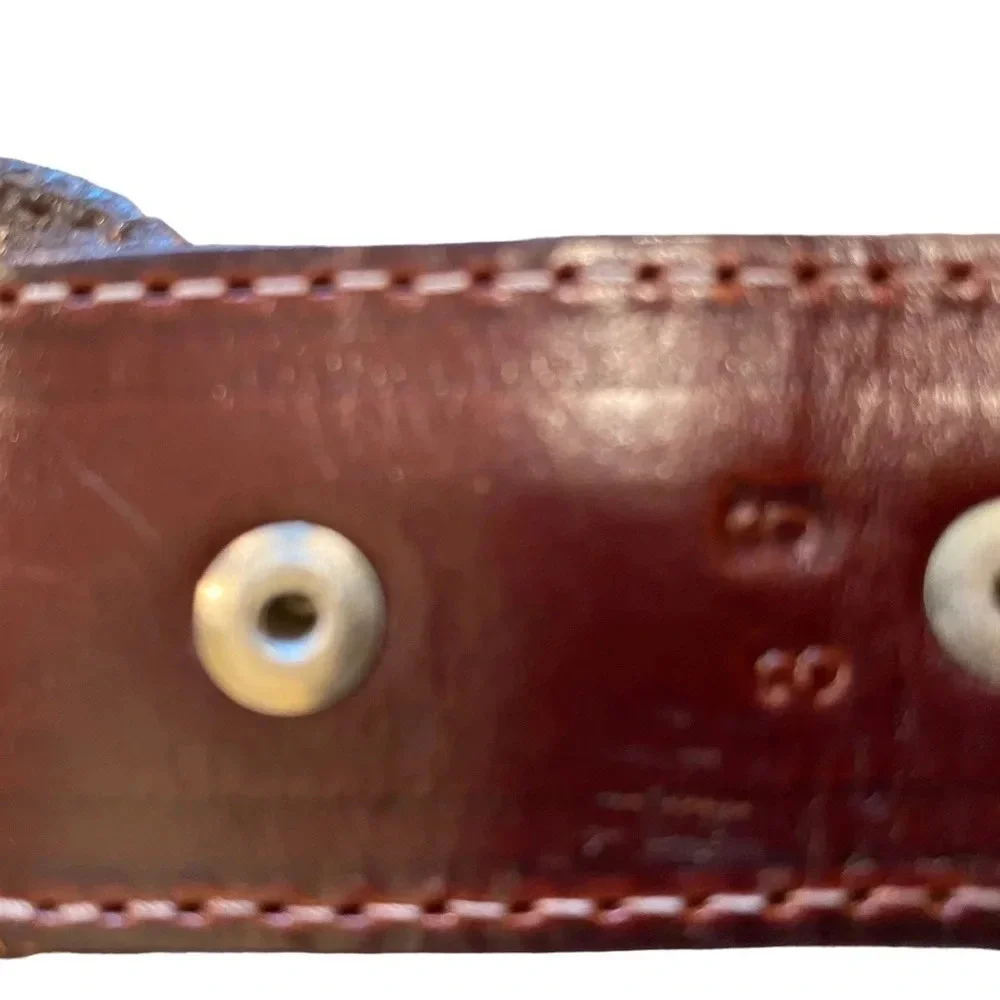 Vintage Brown Leather hand crafted belt timeless classic design coastal cowgirl